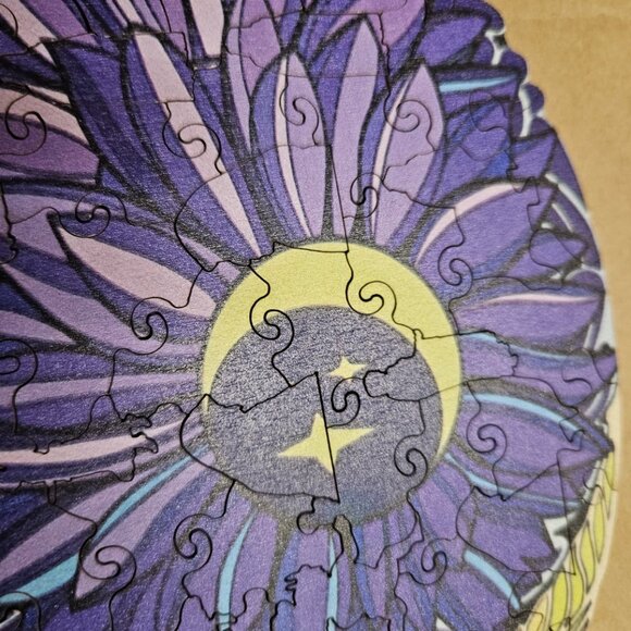 CRAFT HUB Wooden Jigsaw Puzzle A3 84 Pieces | Beautiful Ying Yang 10" Puzzle - Picture 6 of 12